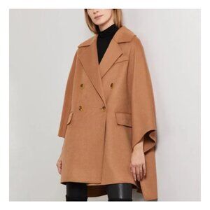BCBGMaxAzria Manchester Oversized Cape Coat - CAMEL / XS/S